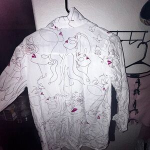 Artistic White and Pink Women's Top